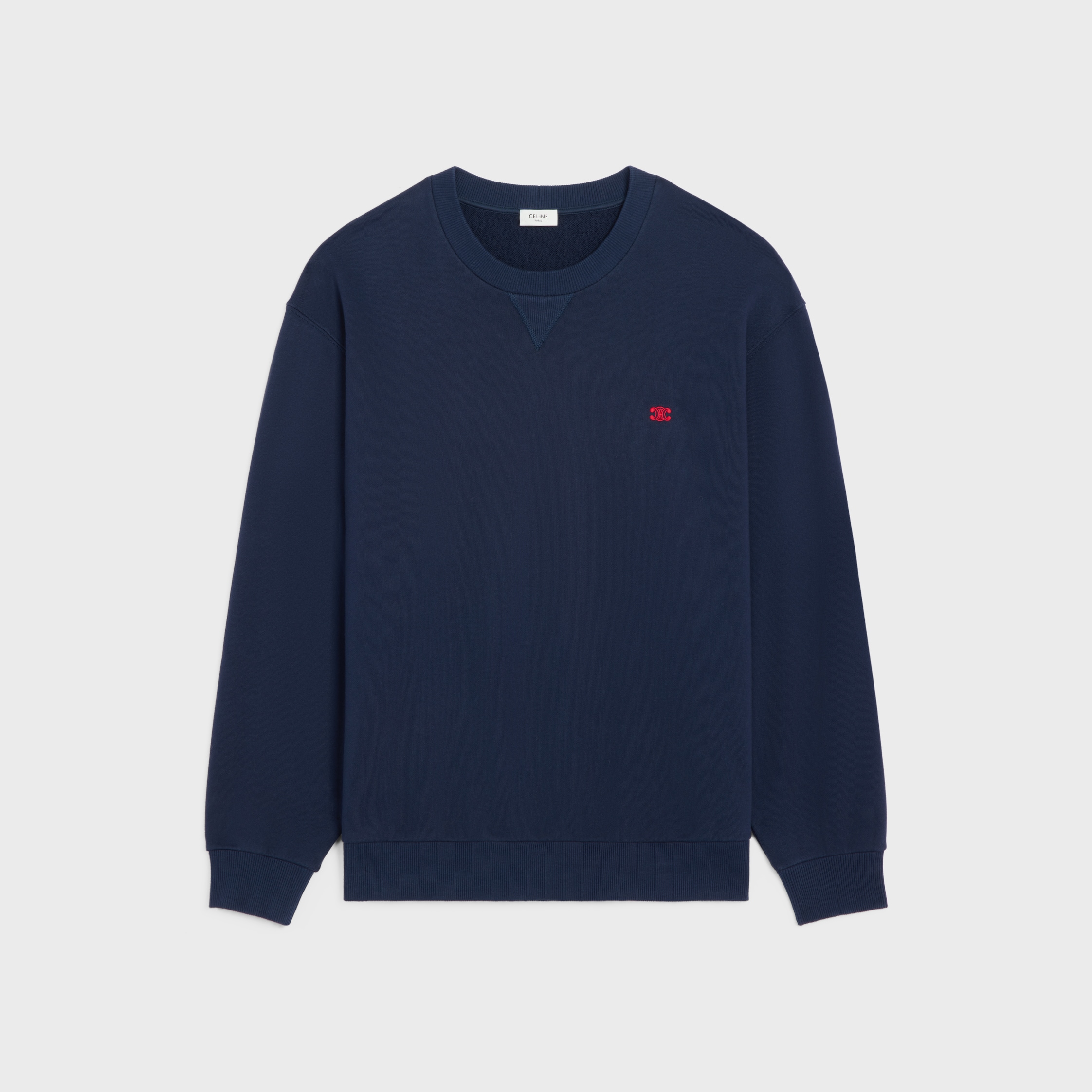 ルーズ スウェットシャツ / コットンフリース - ネイビー