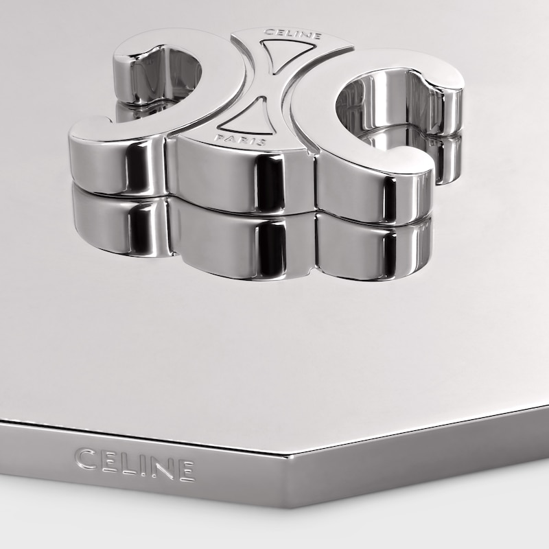 CANDLE TRIOMPHE LID IN STEEL - SILVER - SMALL GIFTS - 1 | CELINE