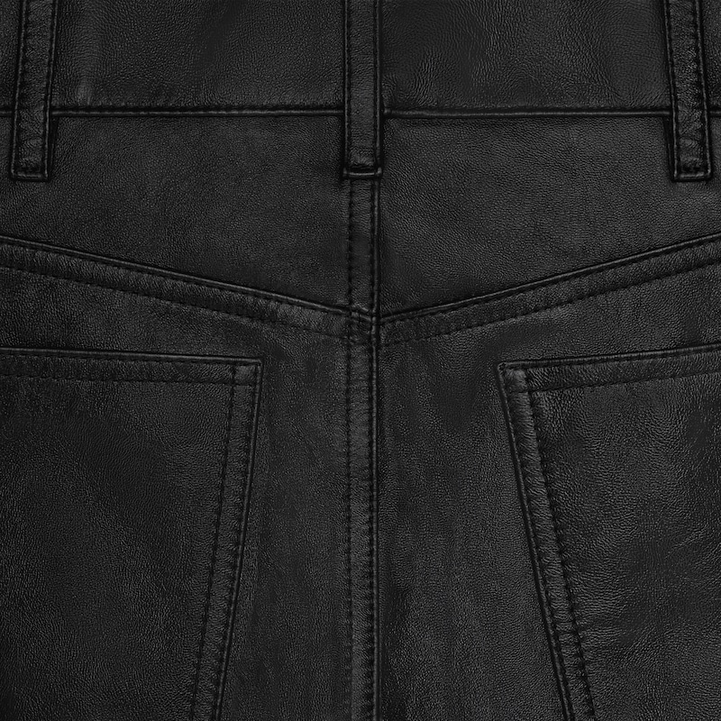 françoise jeans in soft lambskin - BLACK -  - 1 | CELINE