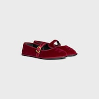 ÈVE TRIOMPHE BALLERINA IN VELVET - BURGUNDY -  - 2 | CELINE