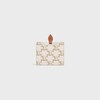 mirror with pouch in triomphe canvas and calfskin - WHITE - BEAUTY ACCESSORIES - 1 | CELINE