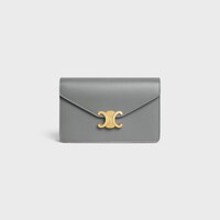 BRIEFTASCHE MIT KETTE MARGO aus glänzendem Kalbsleder - Zink - BRIEFTASCHEN MIT KETTE - 1 | CELINE