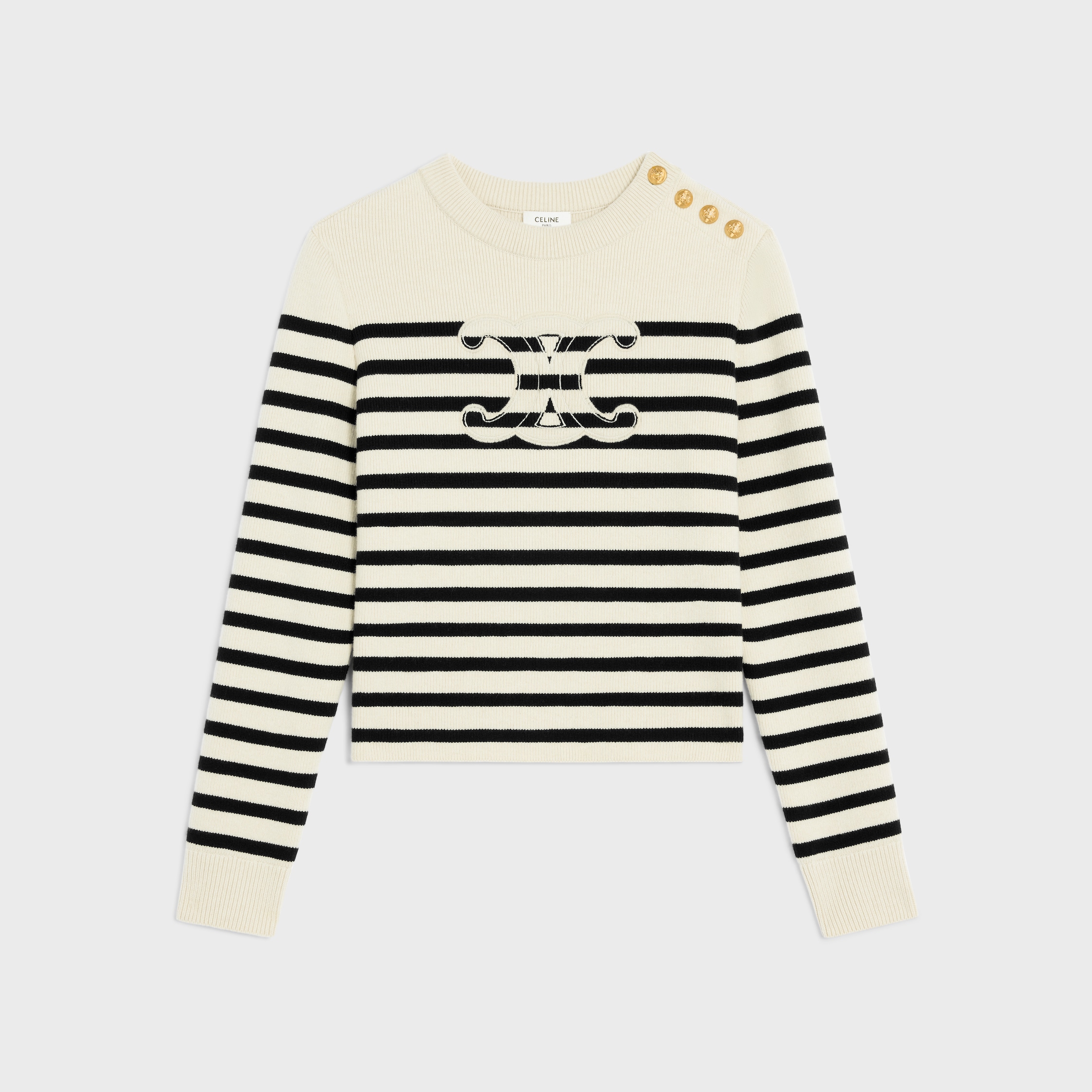Tシャツ・カットソー CELINE | Vareuse sweater in ribbed wool and cashmere Women's Vareuse sweater in ribbed wool and cashmere | CELINE