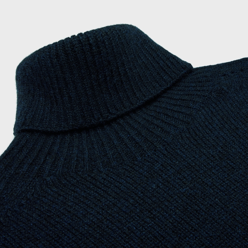 turtleneck sweater IN SEAMLESS CASHMERE - NAVY -  - 1 | CELINE