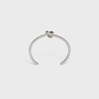 Knot extra-thin bracelet in brass with rhodium finish - Silver -  - 1 | CELINE