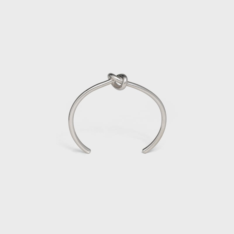 Knot extra-thin bracelet in brass with rhodium finish - Silver -  - 1 | CELINE