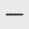 Reversible Strap 25MM IN TAURILLON LEATHER & CROCODILE EMBOSSED CALFSKIN - BLACK -  - 3 | CELINE