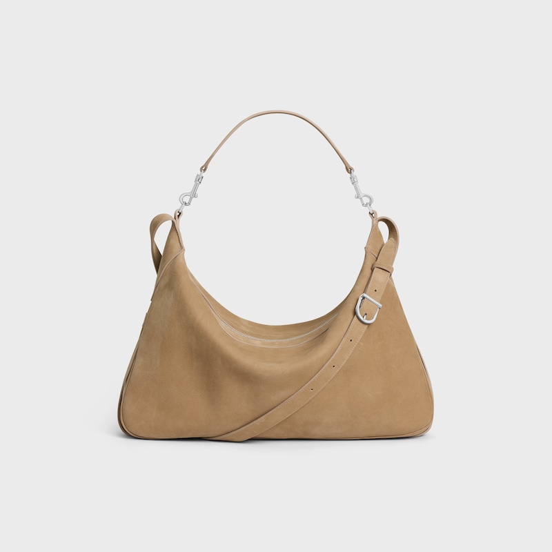 Large Romy IN NUBUCK CALFSKIN - BROWN SEPIA - BUSINESS AND TRAVEL BAGS - 1 | CELINE