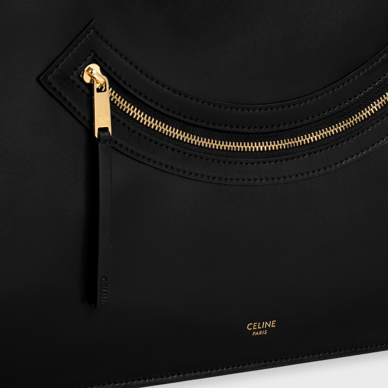 FLAT LUGGAGE IN GLOSSY CALFSKIN - BLACK - LUGGAGE - 1 | CELINE