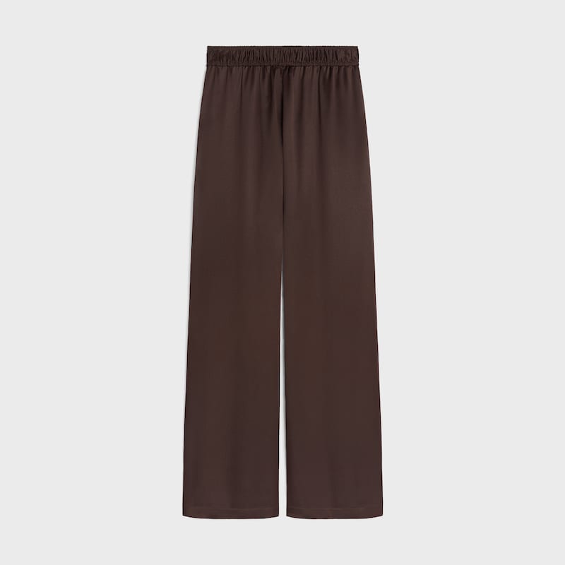 pyjama trousers IN SATIN SOIE - CHOCOLAT -  - 1 | CELINE