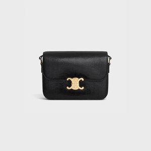 BOLSO TRIOMPHE CLASSIQUE DE PIEL DE PIEL DE LAGARTO - NEGRO - TRIOMPHE - 1 | CELINE