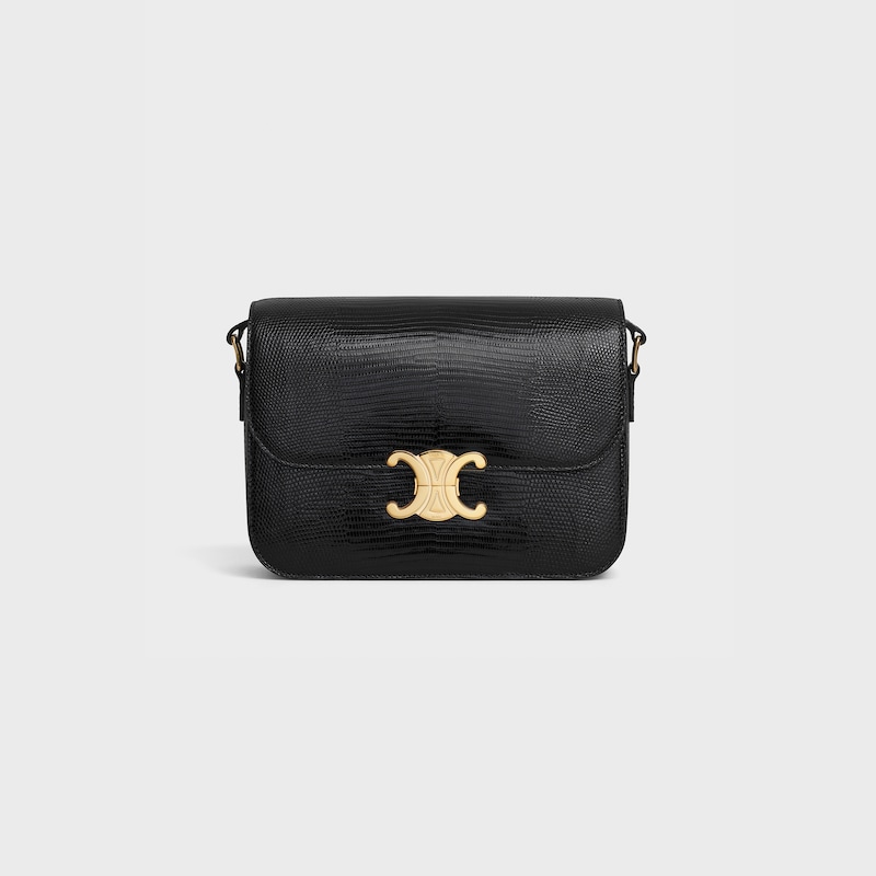 CLASSIQUE TRIOMPHE BAG IN Lizard - Black - TRIOMPHE - 1 | CELINE