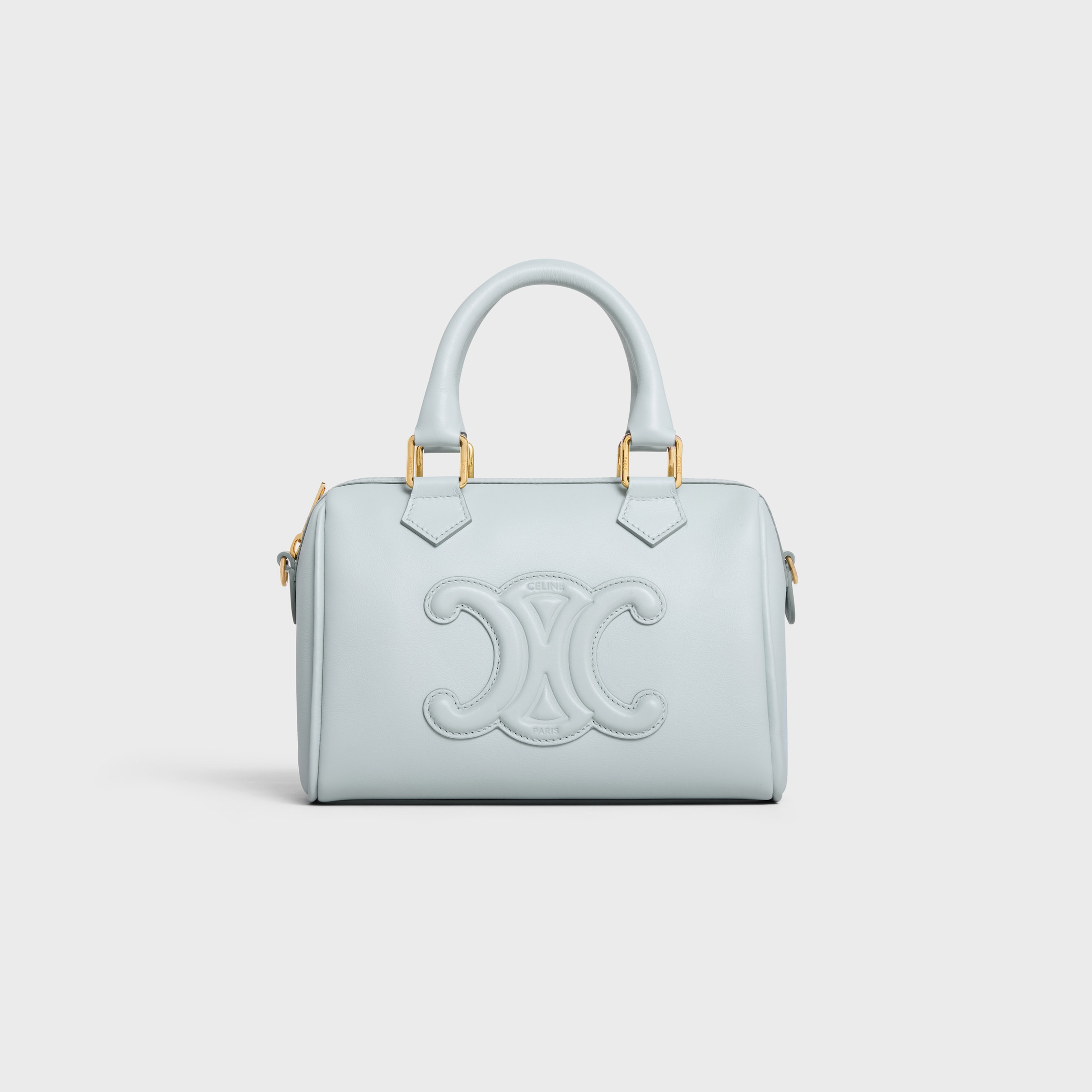 SMALL BOSTON in Smooth Calfskin - SOFT BLUE | CELINE