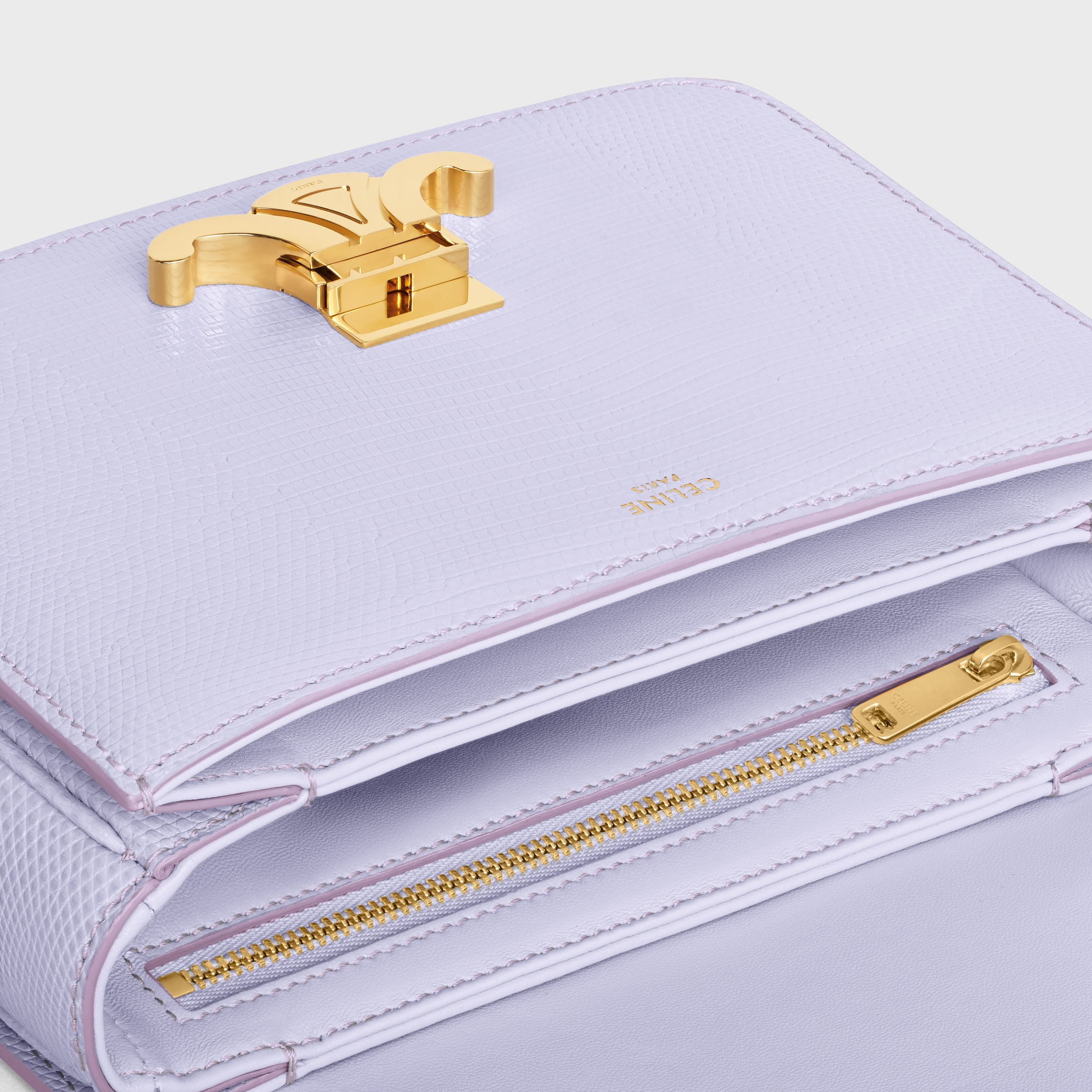 Teen Triomphe Bag in lizard - Light Lavender | CELINE