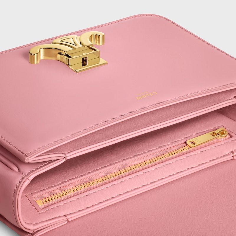 TEEN TRIOMPHE亮泽牛皮革手袋 - 玫瑰色 - 肩揹袋 - 1 | CELINE