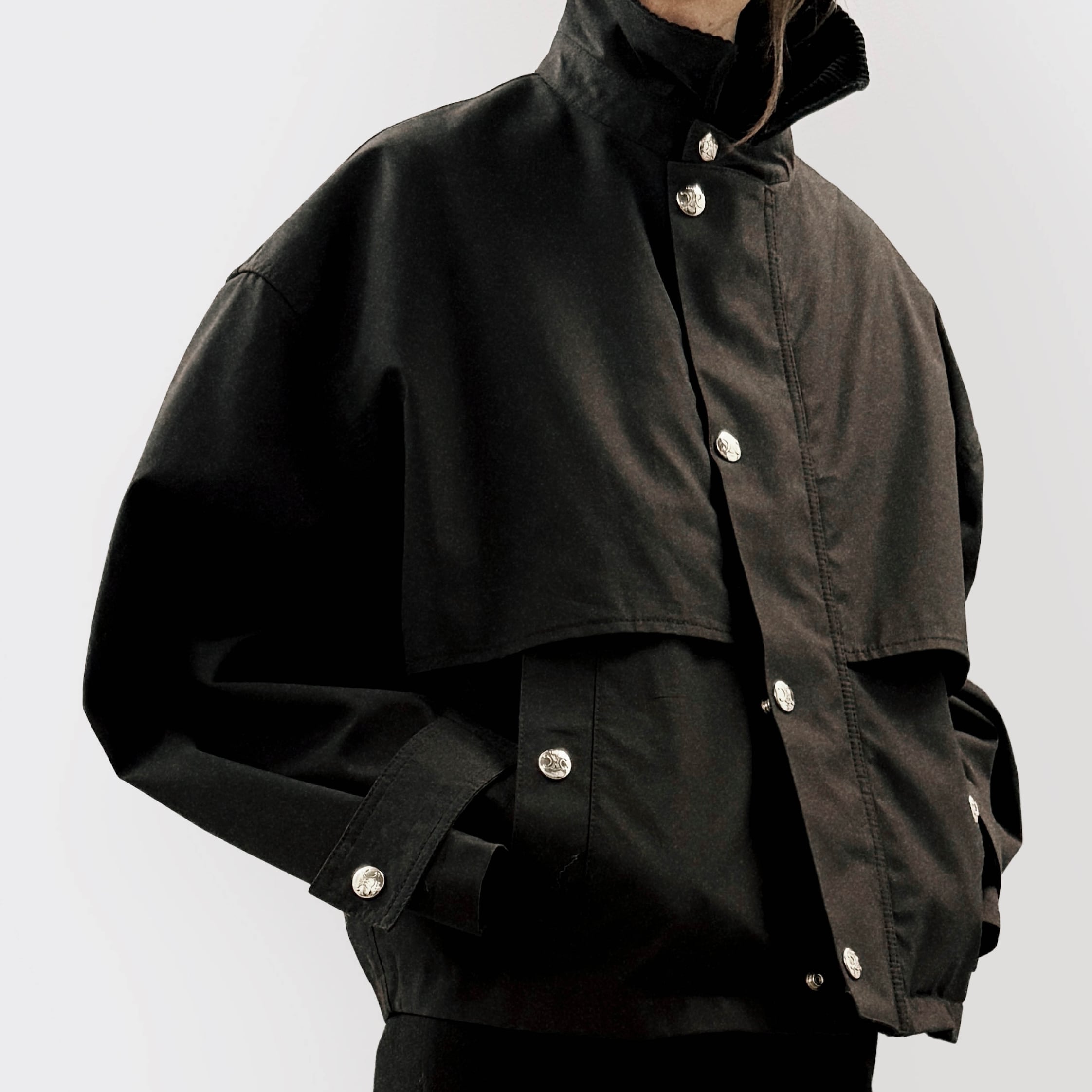 ジャケット / ワックスドコットン - ブラック | CELINE