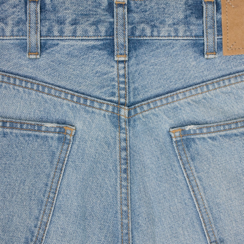 flared surf jeans in steel blue wash denim - STEEL BLUE WASH -  - 1 | CELINE