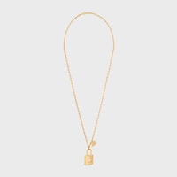 Triomphe Lock Large Necklace in Brass with Gold Finish - GOLD -  - 2 | CELINE