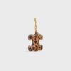 TRIOMPHE Schlüsselanhänger mit Bommel aus PONY MIT LEOPARDENPRINT UND KALBSLEDER - LEOPARD - ANHÄNGER UND ACCESSOIRES - 2 | CELINE