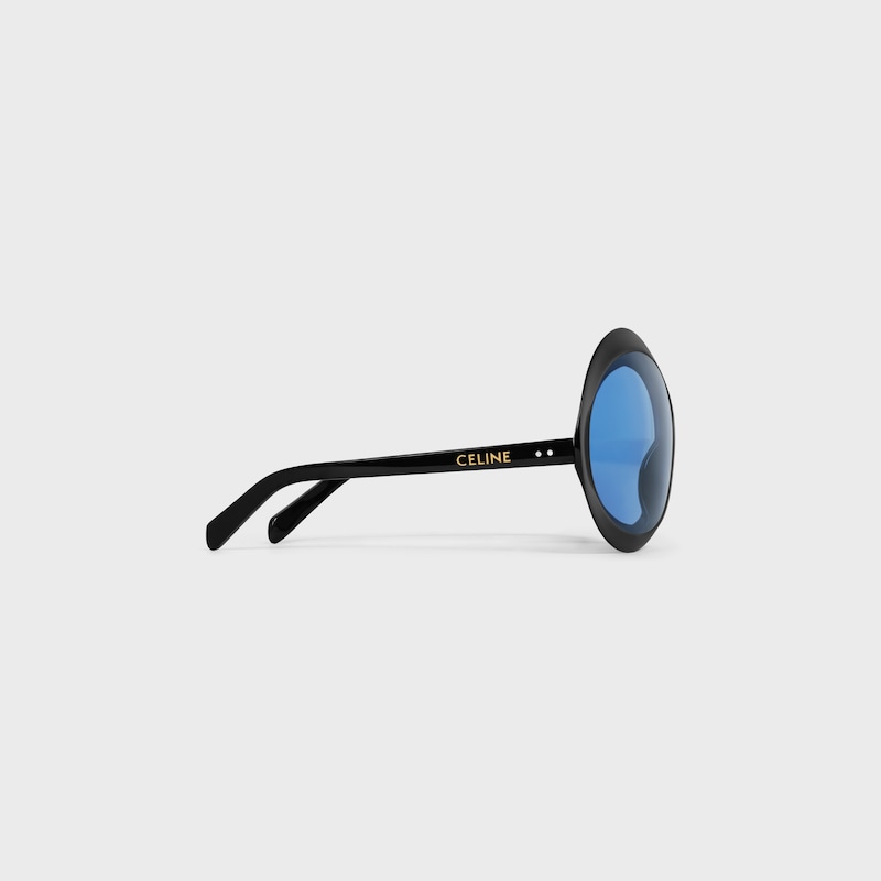 Disc sunglasses in Acetate - BLACK -  - 1 | CELINE