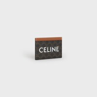 Card holder IN Triomphe canvas with Celine Print - Tan - ESSENTIALS - 1 | CELINE