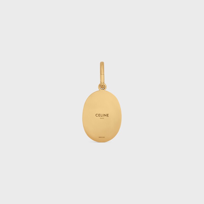 Celine Charms Maison Celine Medalha em Latão com Acabamento Dourado - DOURADO - NOVO - 1 | CELINE