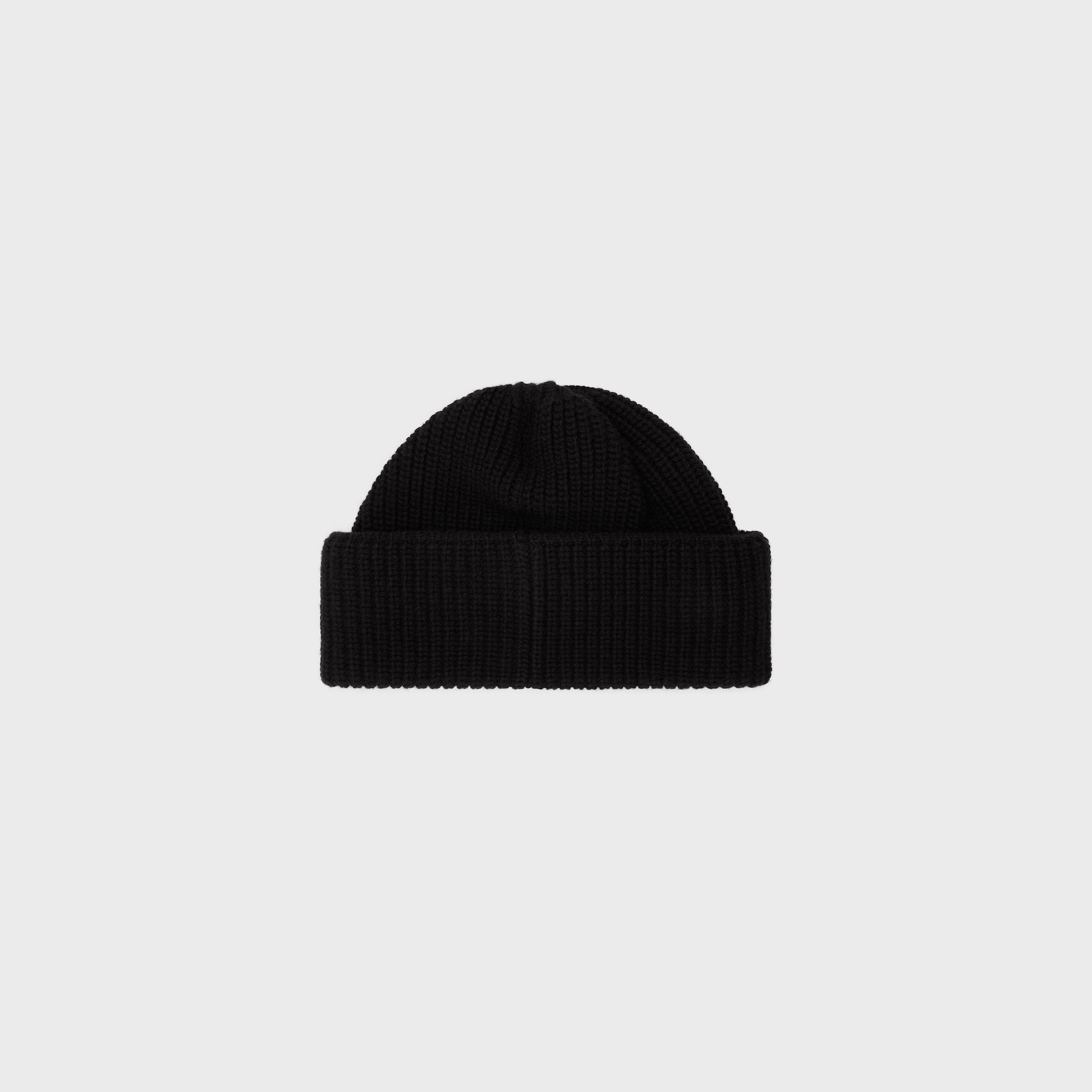 celine beanie in ribbed wool - BLACK | CELINE