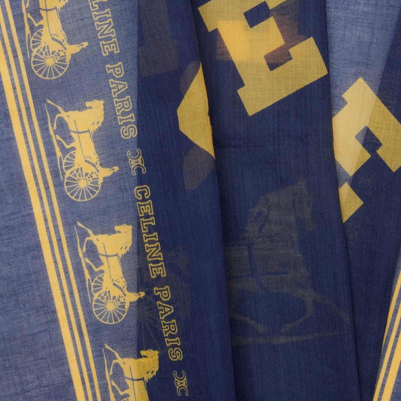 bandana IN cotton - NAVY/YELLOW -  - 1 | CELINE