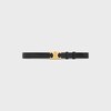 Medium 25MM Triomphe Belt in Taurillon Leather - BLACK -  - 1 | CELINE