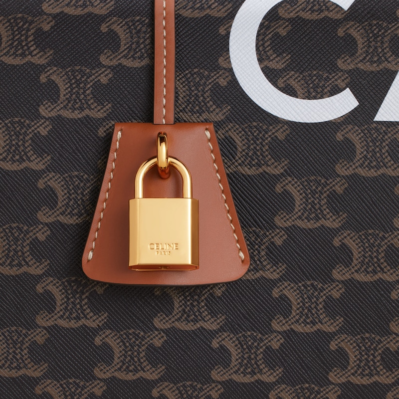 Travel 50 in Triomphe Canvas with Cat Print - TAN - Golden Week - 1 | CELINE