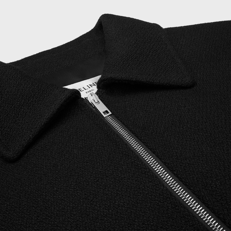 teddy jacket IN TEXTURED WOOL - BLACK -  - 1 | CELINE