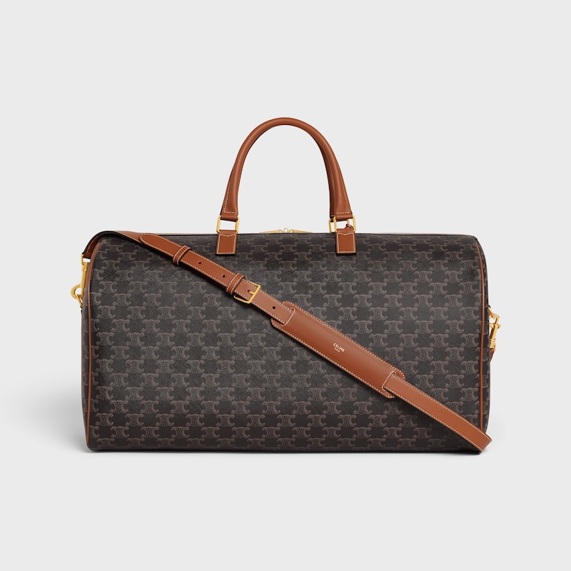 Large Travel Bag IN Triomphe Canvas with Celine Print - Tan - TRIOMPHE CANVAS - 1 | CELINE