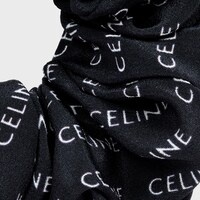 Rayure桑蠶絲及金色飾面黃銅髮圈 - 金色 / 黑色 -  - 1 | CELINE