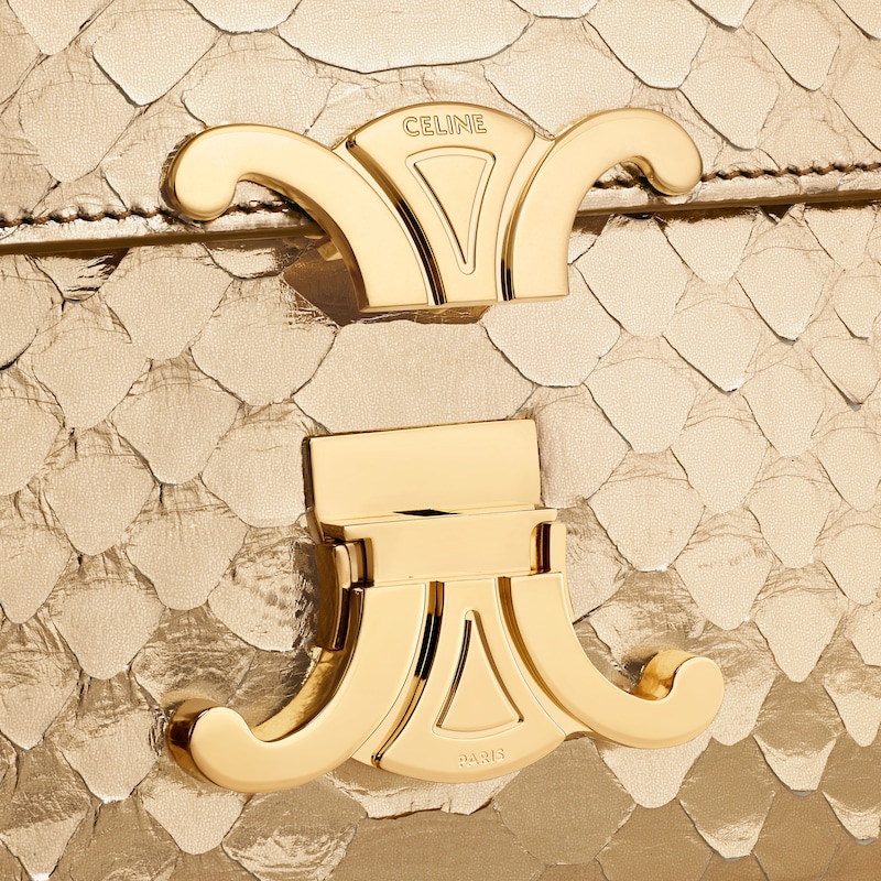 TEEN GARANCE bag in LAMINATED PYTHON - GOLD - TRIOMPHE - 1 | CELINE