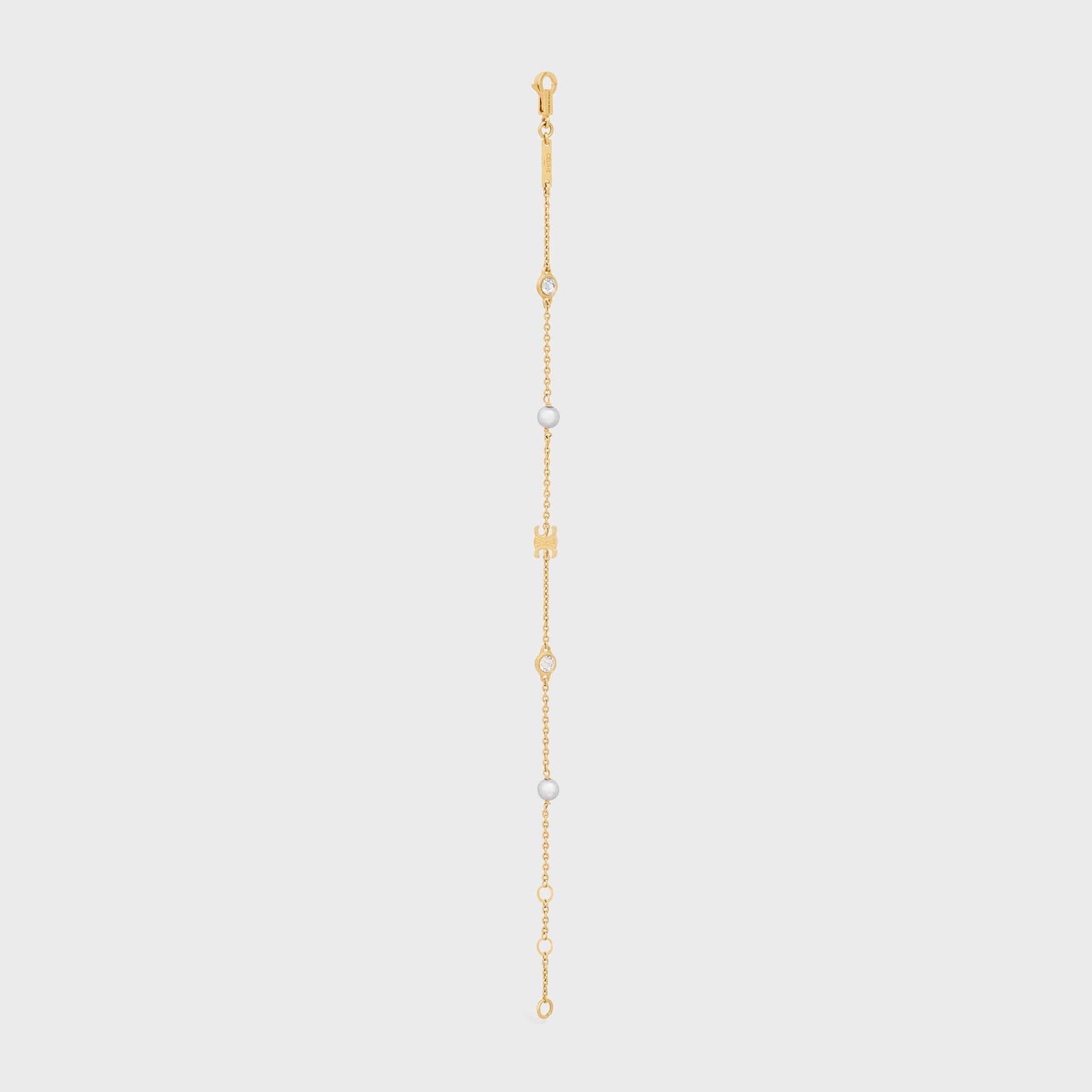 【直営・関税送料込】Les Perles Celine ne Les Perles Celine Necklace in Strass, Resin Pearls and Brass