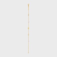 Les Perles Celine Bracelet in Resin Pearls, Strass and Brass with Gold Finish - GOLD / IVORY -  - 1 | CELINE