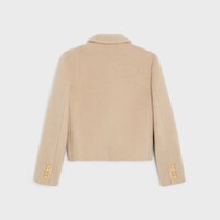 Claudine collar jacket in camel wool - SABLE BLANC -  - 2 | CELINE