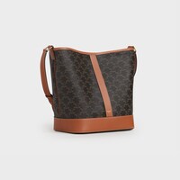 Medium Bucket IN Triomphe Canvas and calfskin - Tan - ESSENTIAL GIFTS - 2 | CELINE