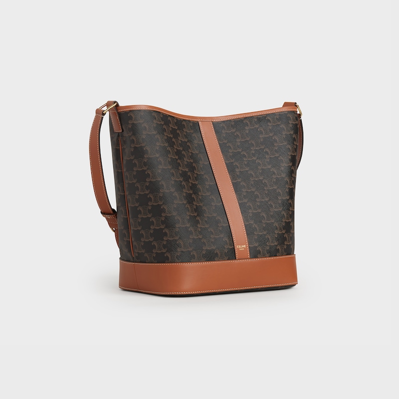 中号标志印花水桶包 - 棕黄色 - 斜揹袋 - 1 | CELINE