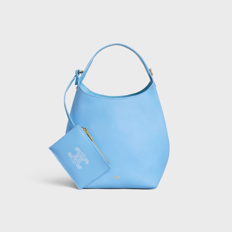 PEQUENO VAGABUNDO EM PELE DE BEZERRO MACIA E MACIA - AZUL CELESTE - BOLSAS COM ALÇA TOP- 1 | CELINE