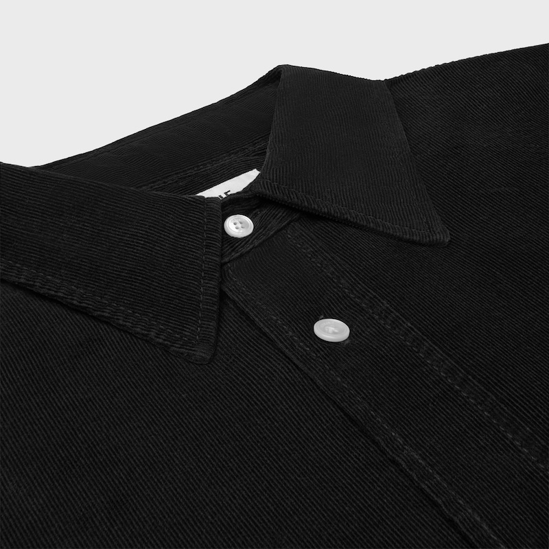 shirt IN CORDUROY - BLACK LIGHT STONE WASH -  - 1 | CELINE
