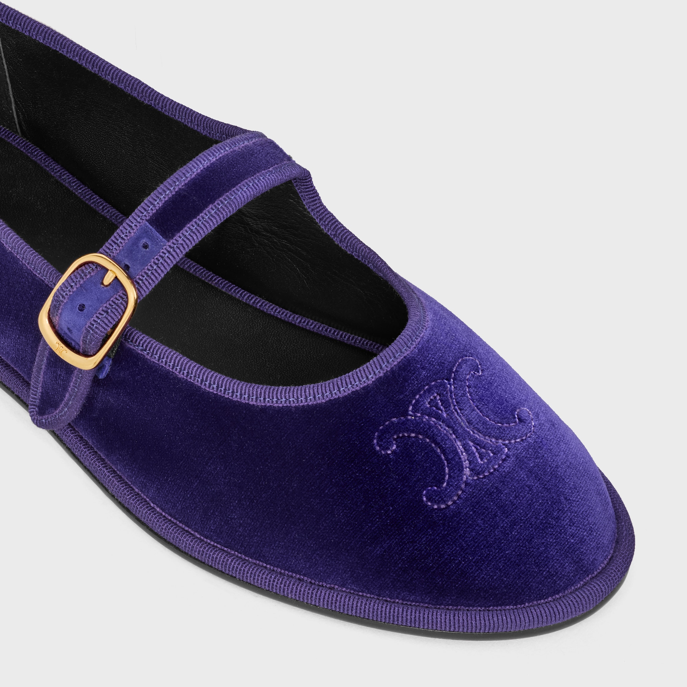ÈVE TRIOMPHE BALLERINA IN VELVET - PURPLE | CELINE