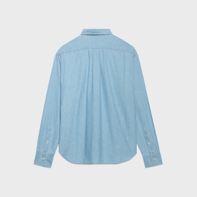 shirt IN cotton denim - BIO BLEACH WASH -  - 1 | CELINE