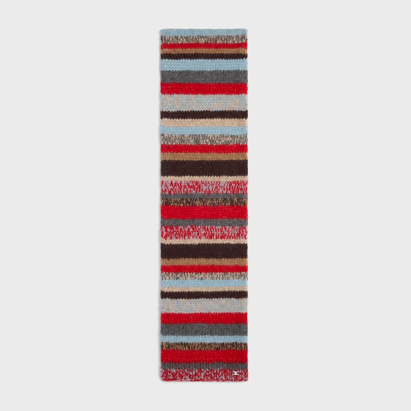 scarf IN MOULINE ALPACA AND WOOL - RED/MULTICOLOR -  - 1 | CELINE