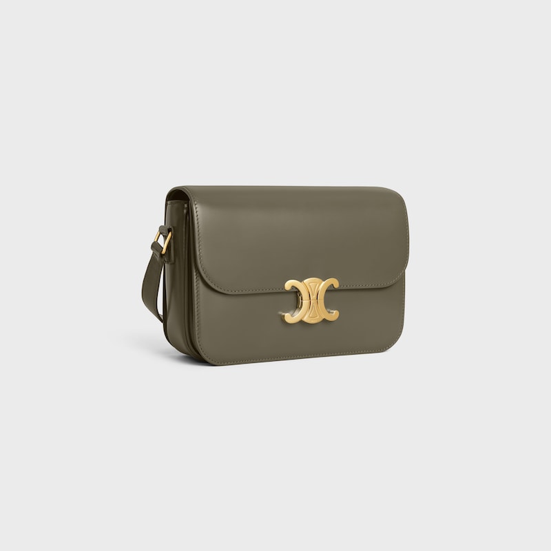 CLASSIQUE TRIOMPHE BAG IN shiny calfskin - GOLDEN KHAKI - TRIOMPHE - 1 | CELINE
