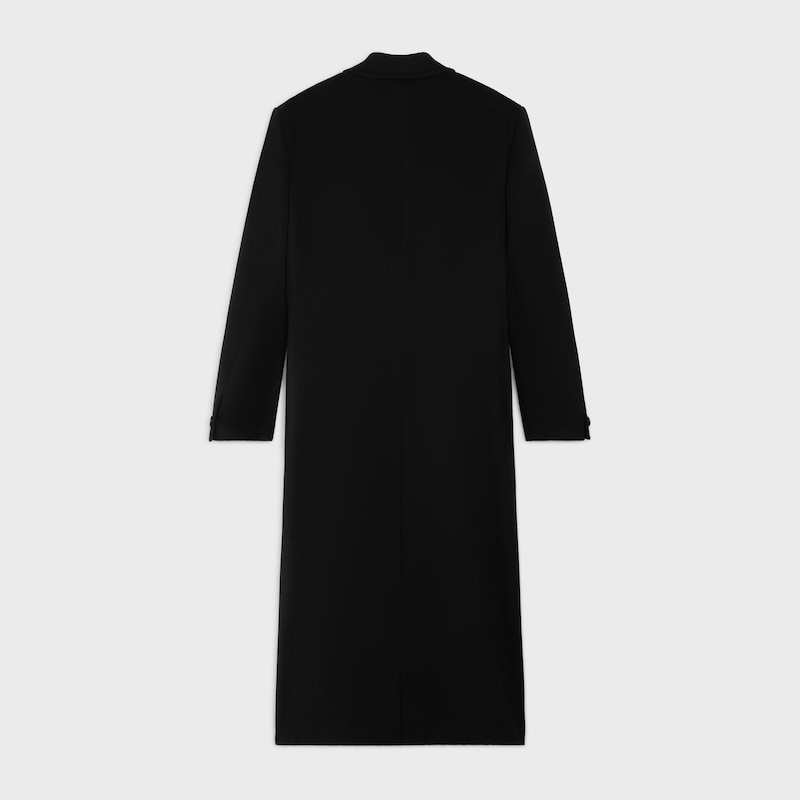 ABRIGO CRUZADO DE PA&Ntilde;O DE LANA - NEGRO -  - 1 | CELINE