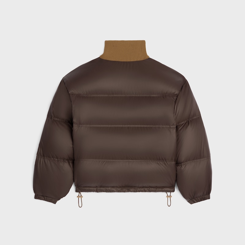 puffer jacket IN light nylon - BROWN -  - 1 | CELINE