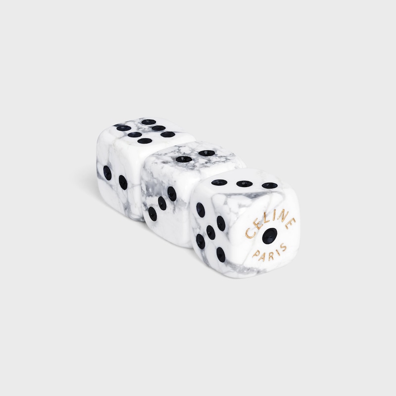 DICES CASE IN TRIOMPHE CANVAS - BLACK / WHITE - SMALL GIFTS - 1 | CELINE