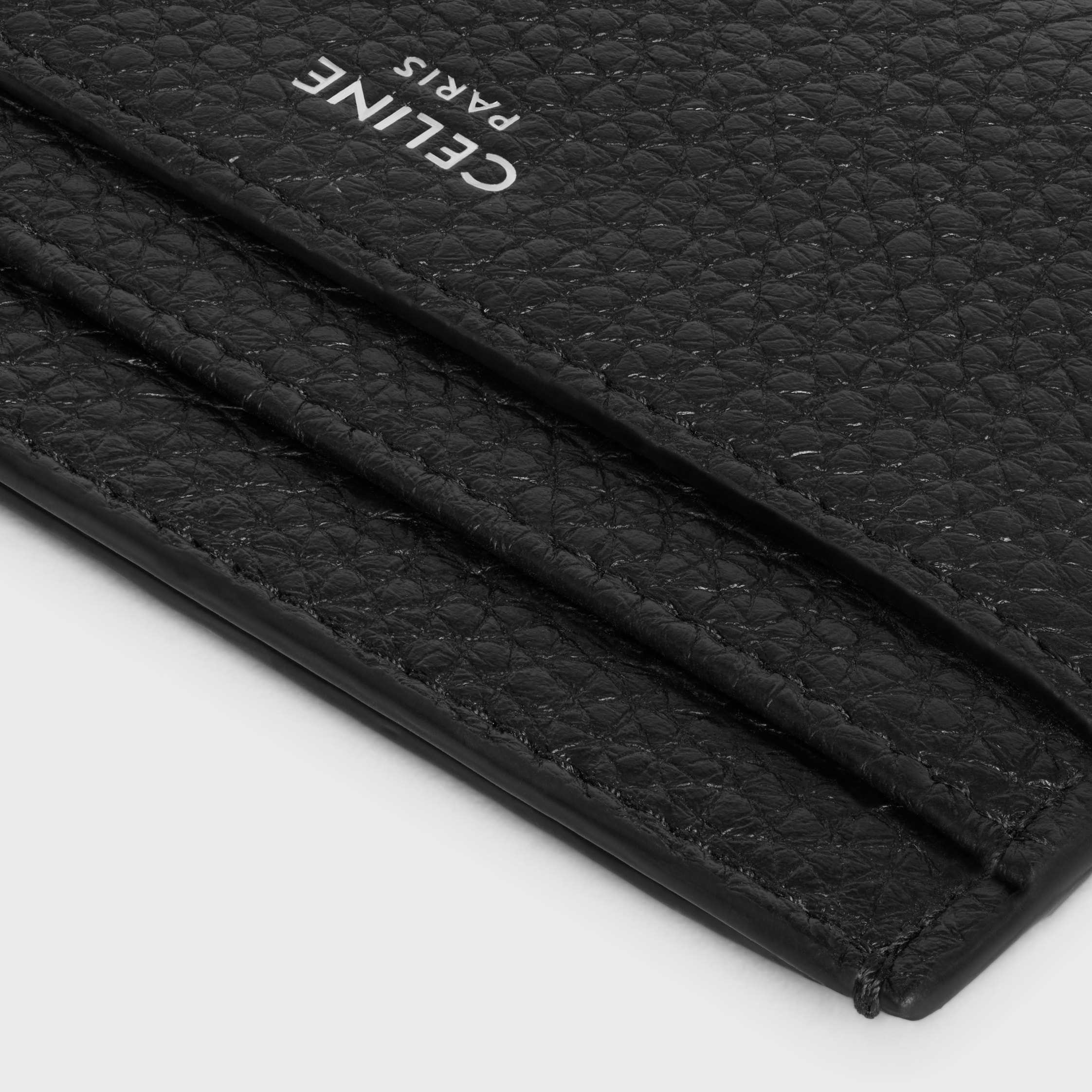 CARD HOLDER IN GRAINED CALFSKIN - BLACK | CELINE