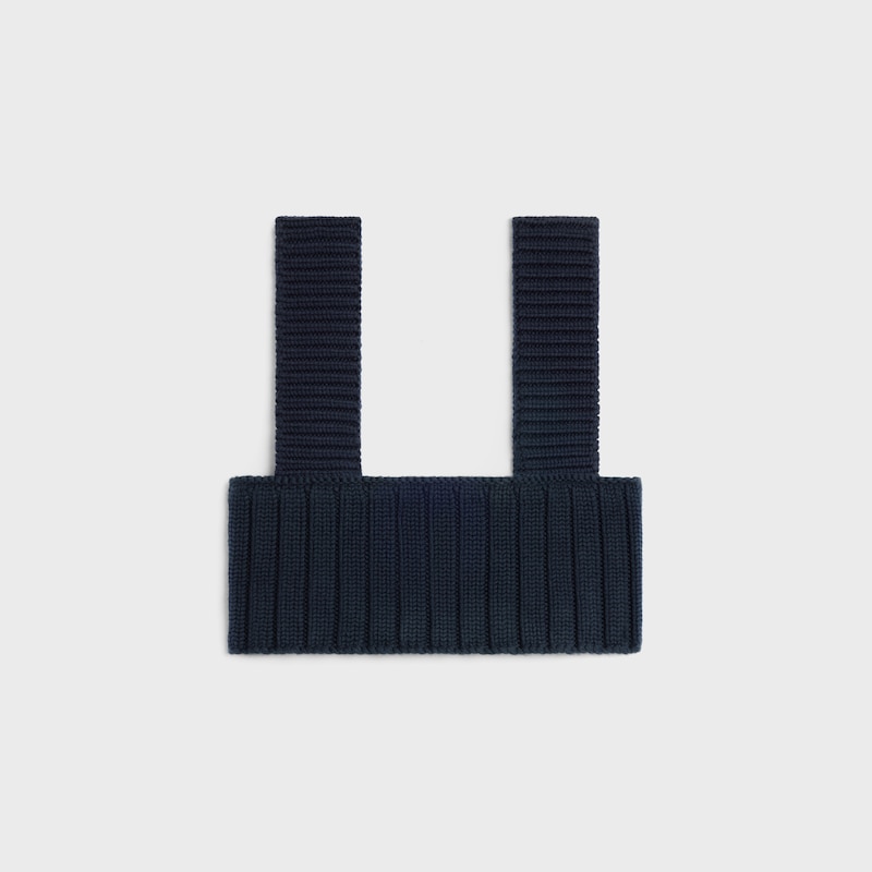 top IN RIBBED WOOL - NAVY -  - 1 | CELINE